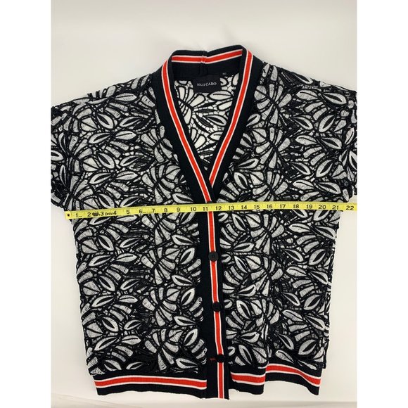 Dolce Cabo Black and White Cardigan Size L - Picture 9 of 12